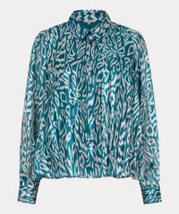 Esqualo - Crystal Glow Puffed Blouse