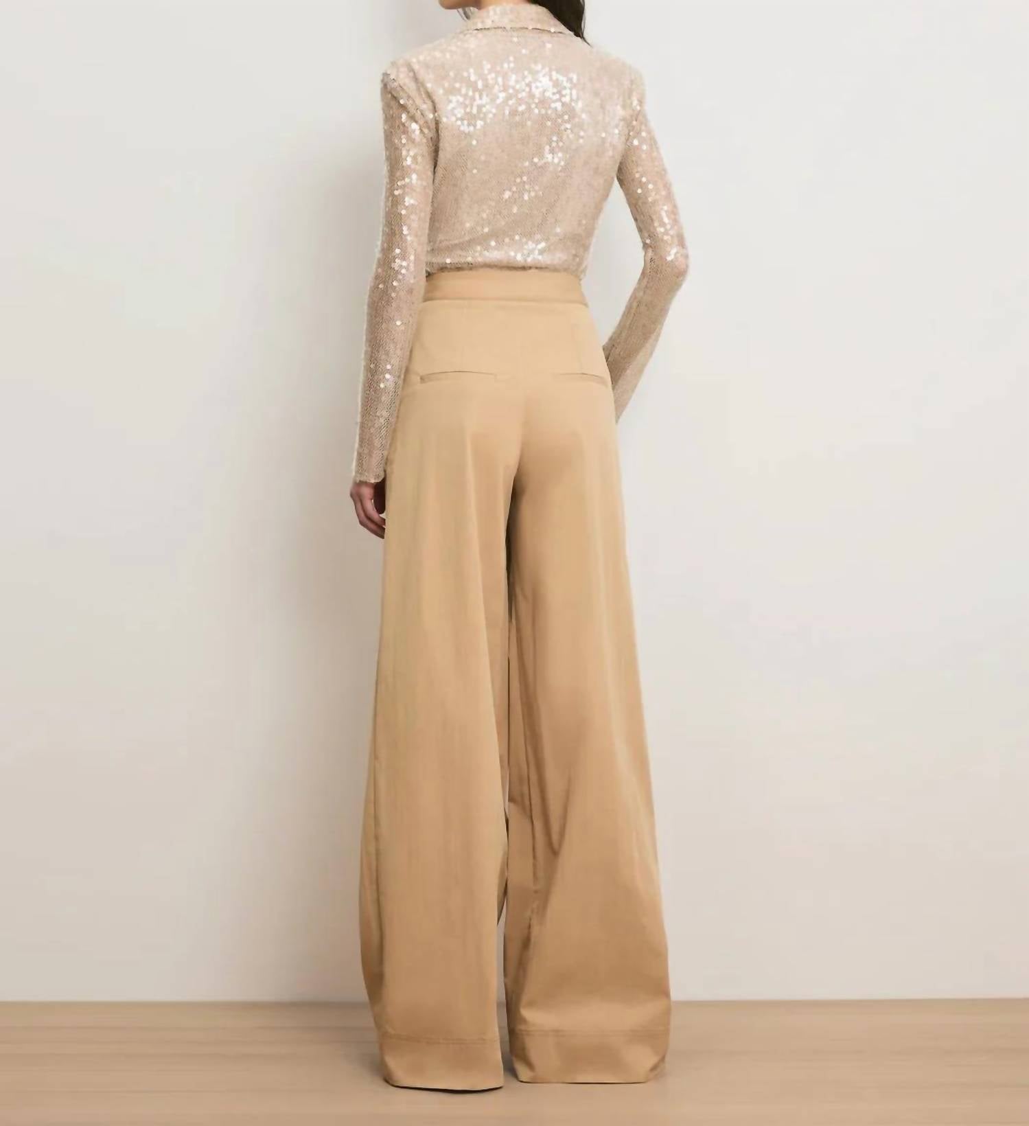 Veronica Beard - Heron Crossover Waistband Wide Leg Pants