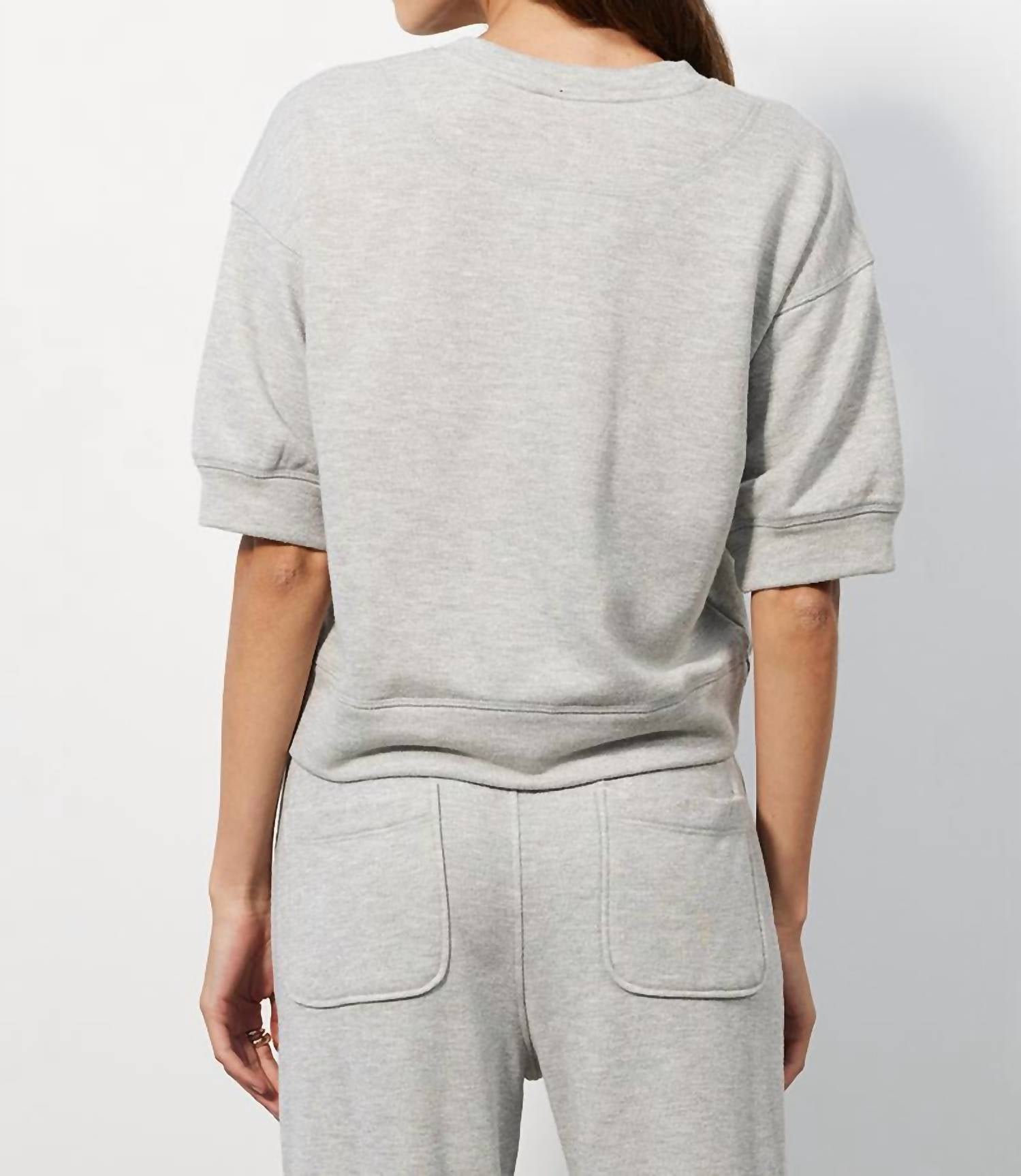Bobi - Puff Sleeve Boxy Henley Top