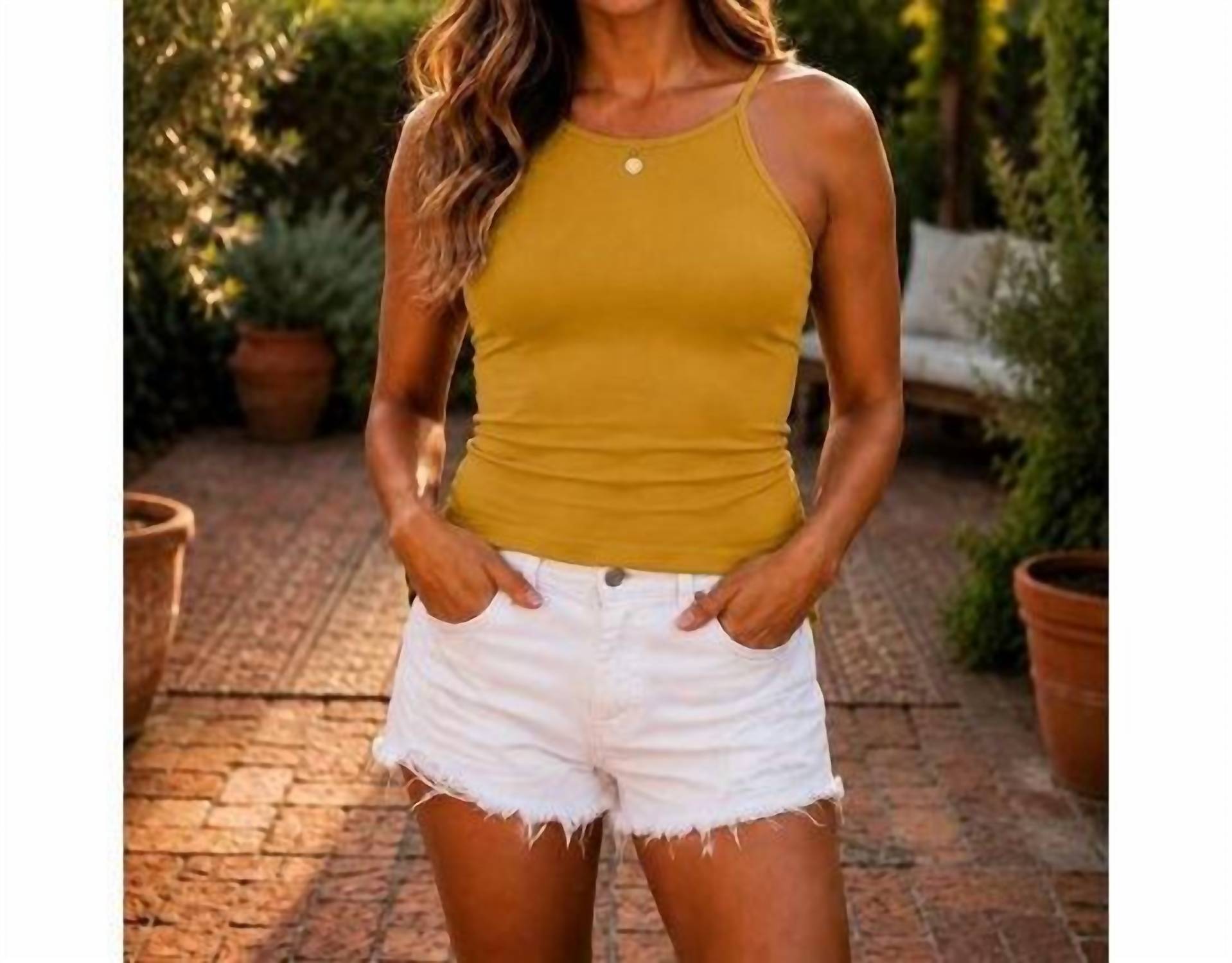 Anemone - Seamless Long Cami Tank Top