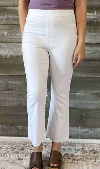 Cello - High Rise Pull On Cropped Flare Jeans