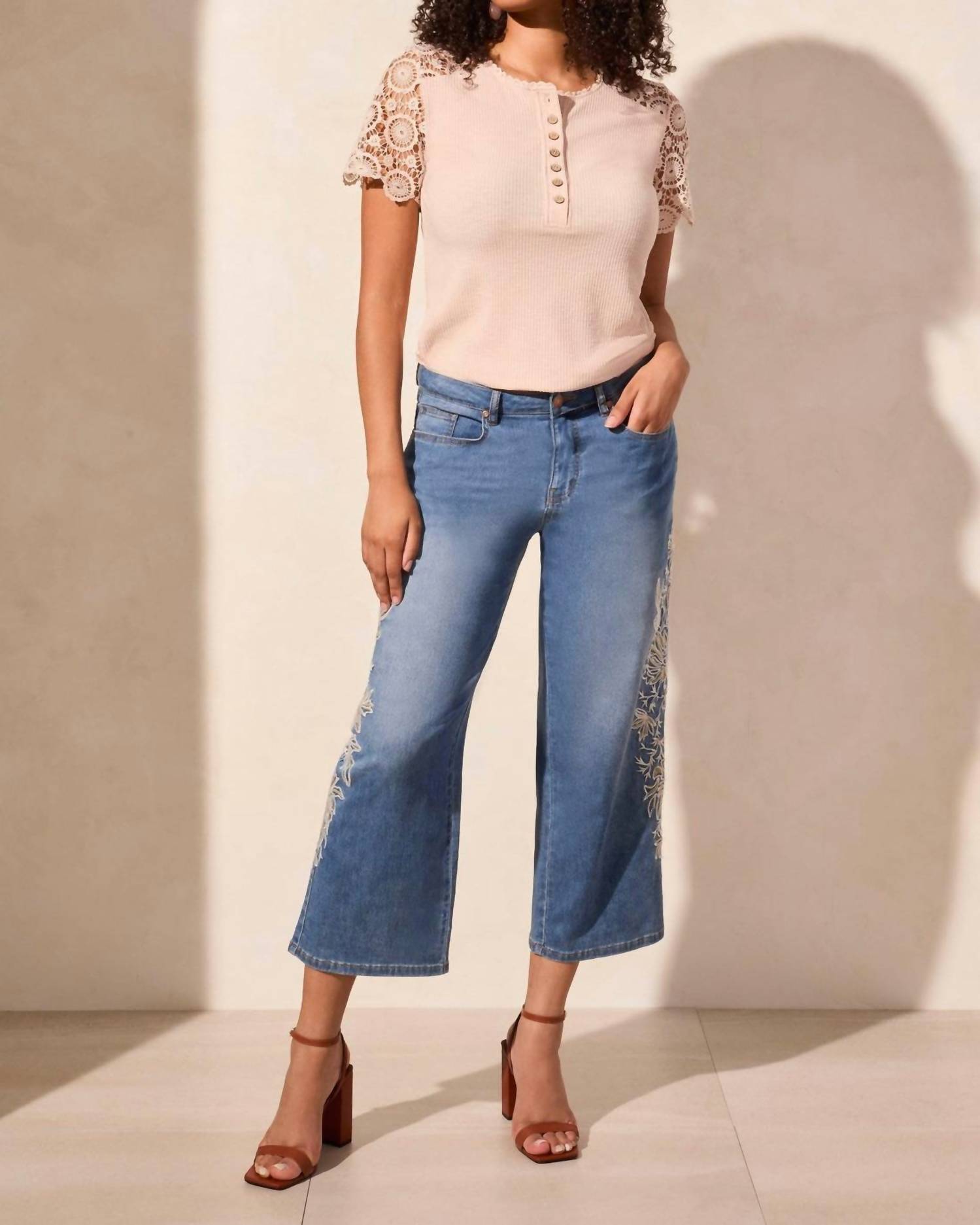 Tribal - Audrey Girlfriend Cropped Jeans