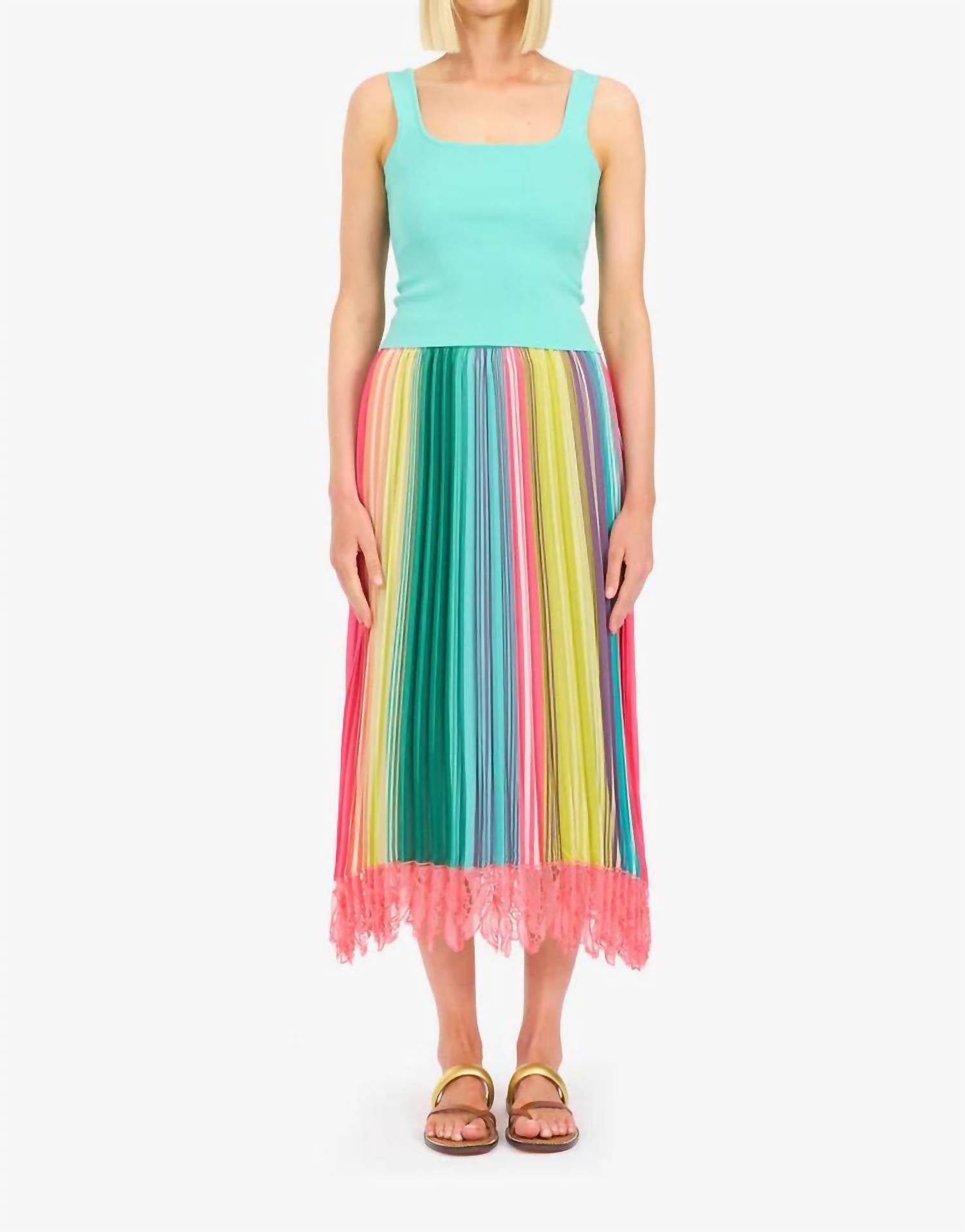 Le Superbe - Super Stripe Pleated Skirt