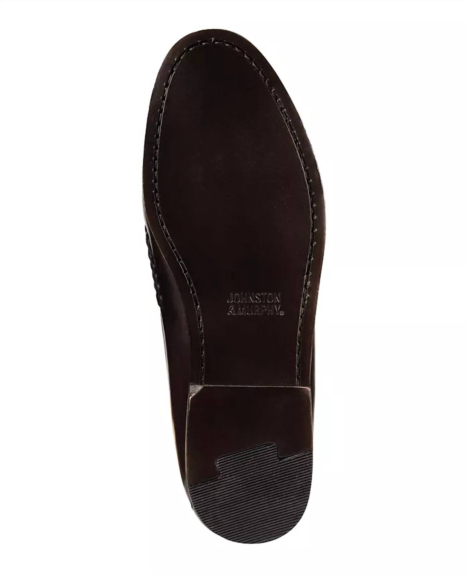 JOHNSTON & MURPHY Men's Hayes Penny Slip-on Loafers in burgundy - men's loafer - view 5