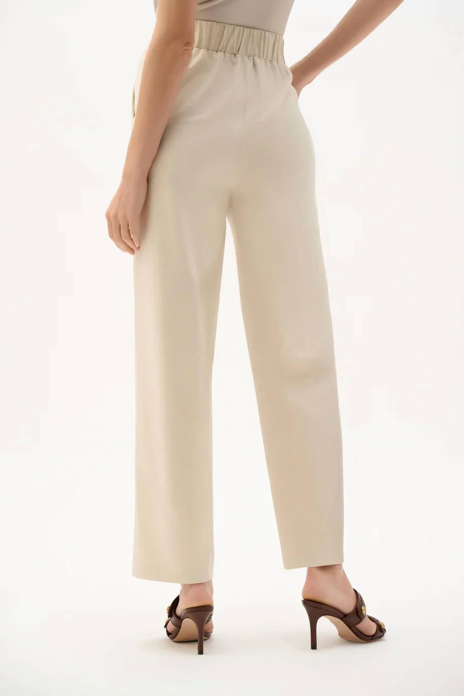 Joseph Ribkoff - Linen Woven Pull-on Wide Leg Pants