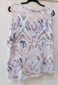 CHARLIE B Women's Cotton Sleeveless Top in pearl 1 - women's tank top - detail view