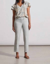 TRIBAL Flatten It Pull On Ankle Pants in smoke - women's pants - detail view