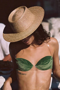 Lack of Color Women's Palma Boater Hat in natural - women's hat - alternate view