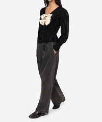 Sea - Seraphine Velvet Long Sleeve Top