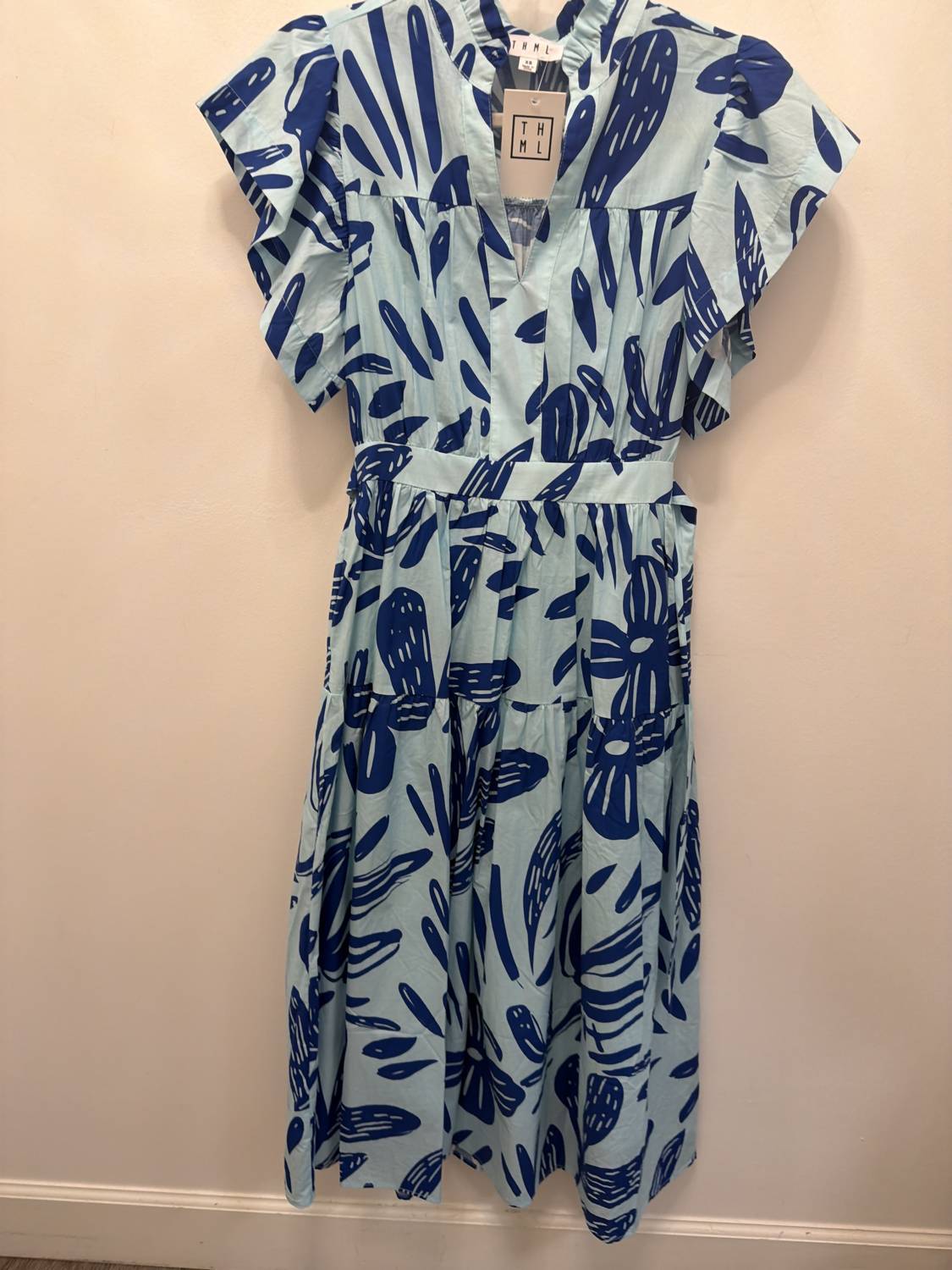 Thml - Women's Leaf Print Midi Dress