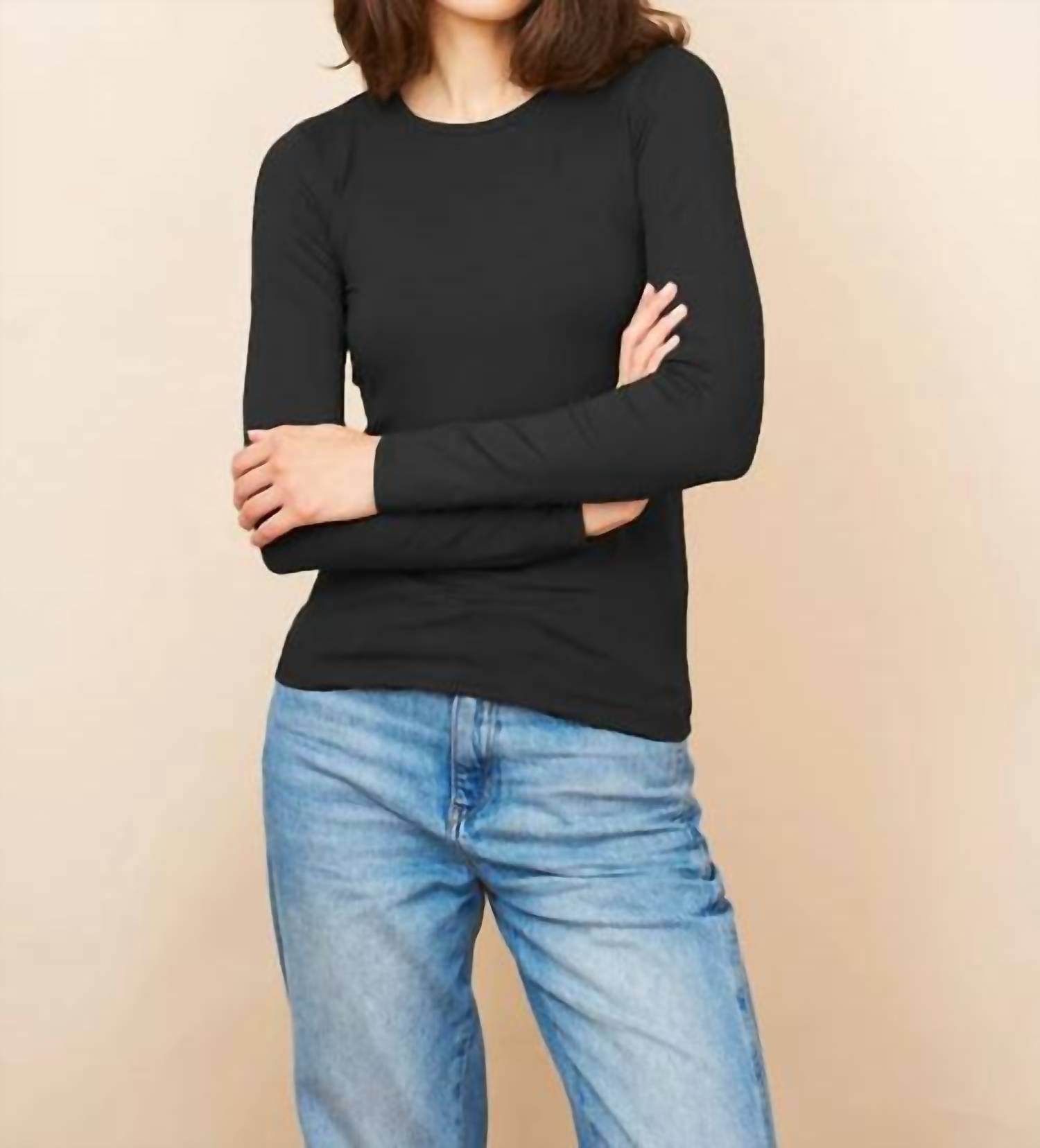Majestic Filatures - Soft Touch Long Sleeve Crew Neck Tee