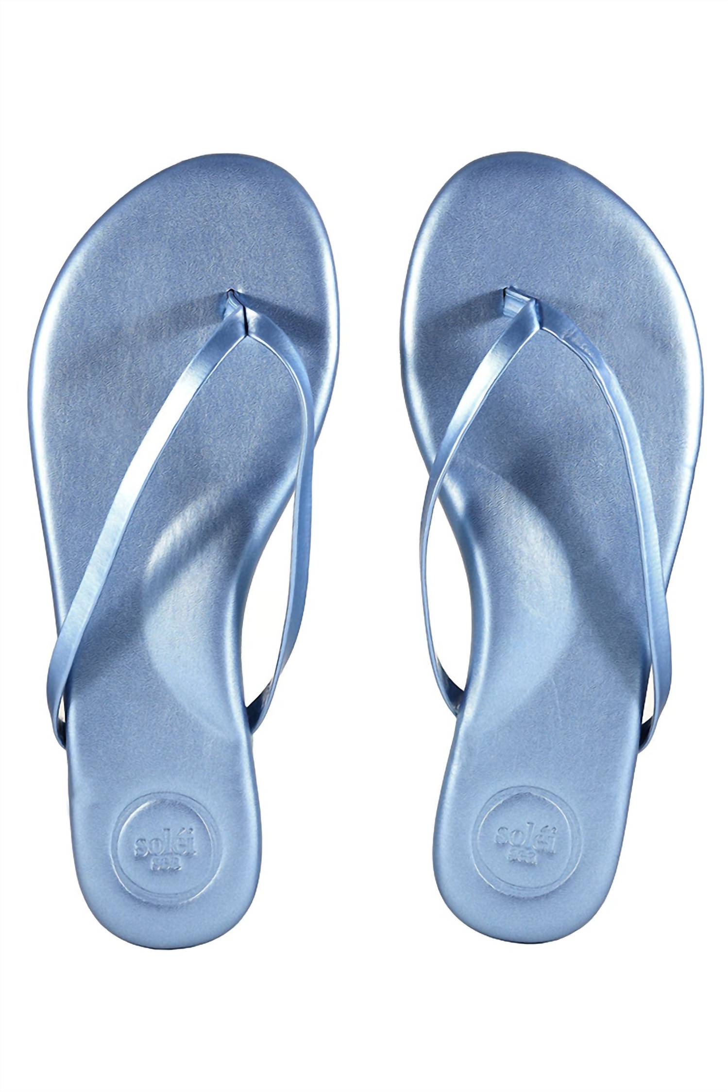 solei sea Women's Indie Flip Flop Sandal in metallic denim - women's sandal - alternate view