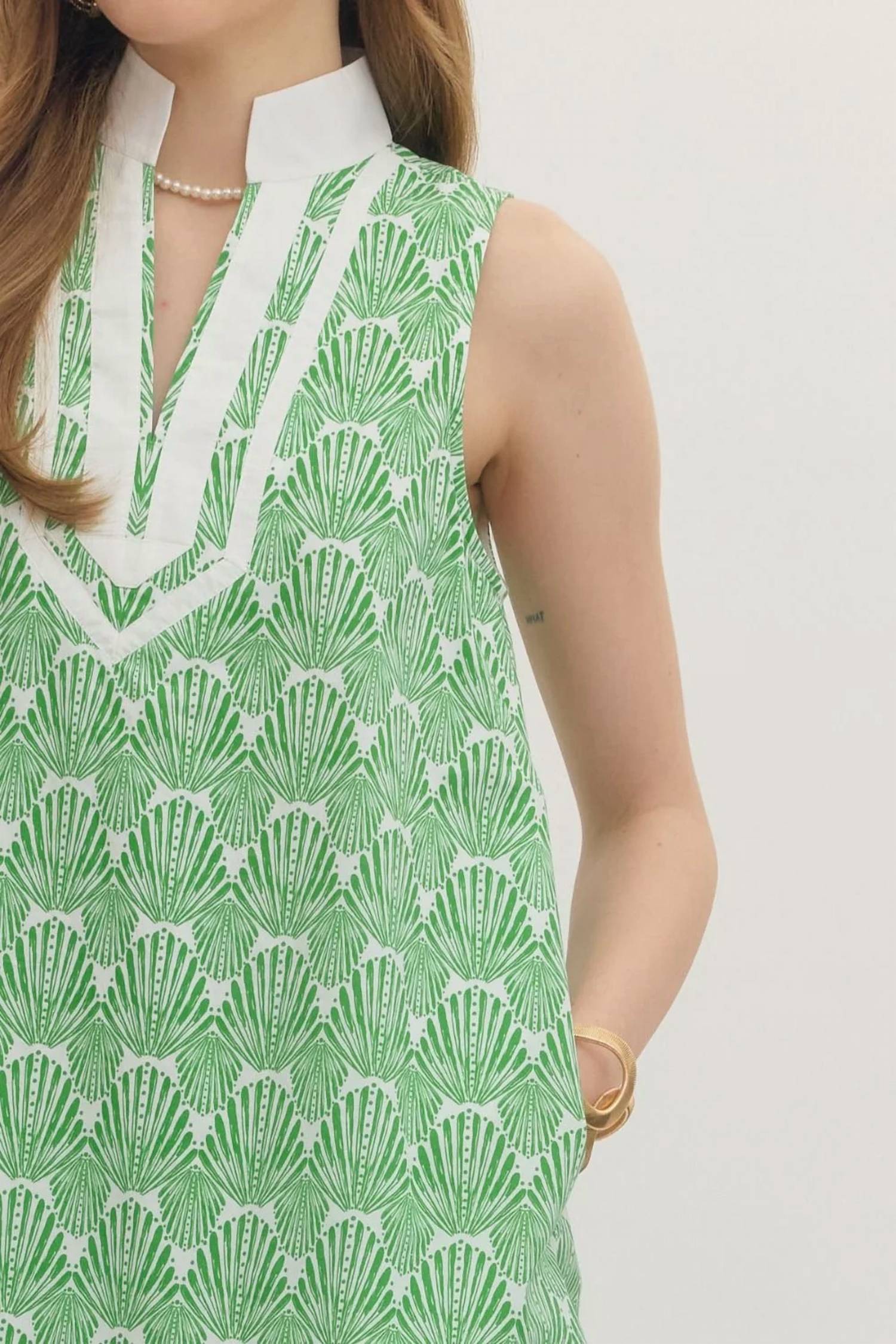 Entro - Abstracted Contrast Binding Mini Dress