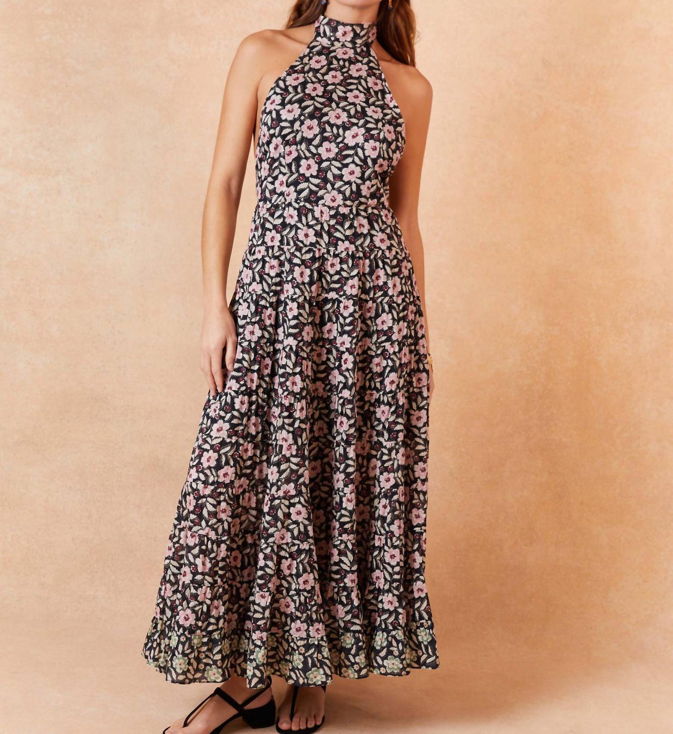 RIXO Women's Jayne Dress in carnation mix mauve - women's dress