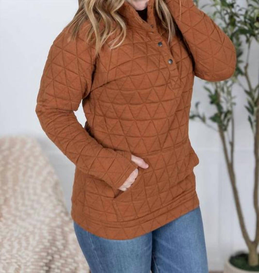 Michelle Mae - Geometric Button Snap Pullover Jacket