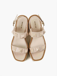 All Black - Pyramid Stud Flatform Sandal