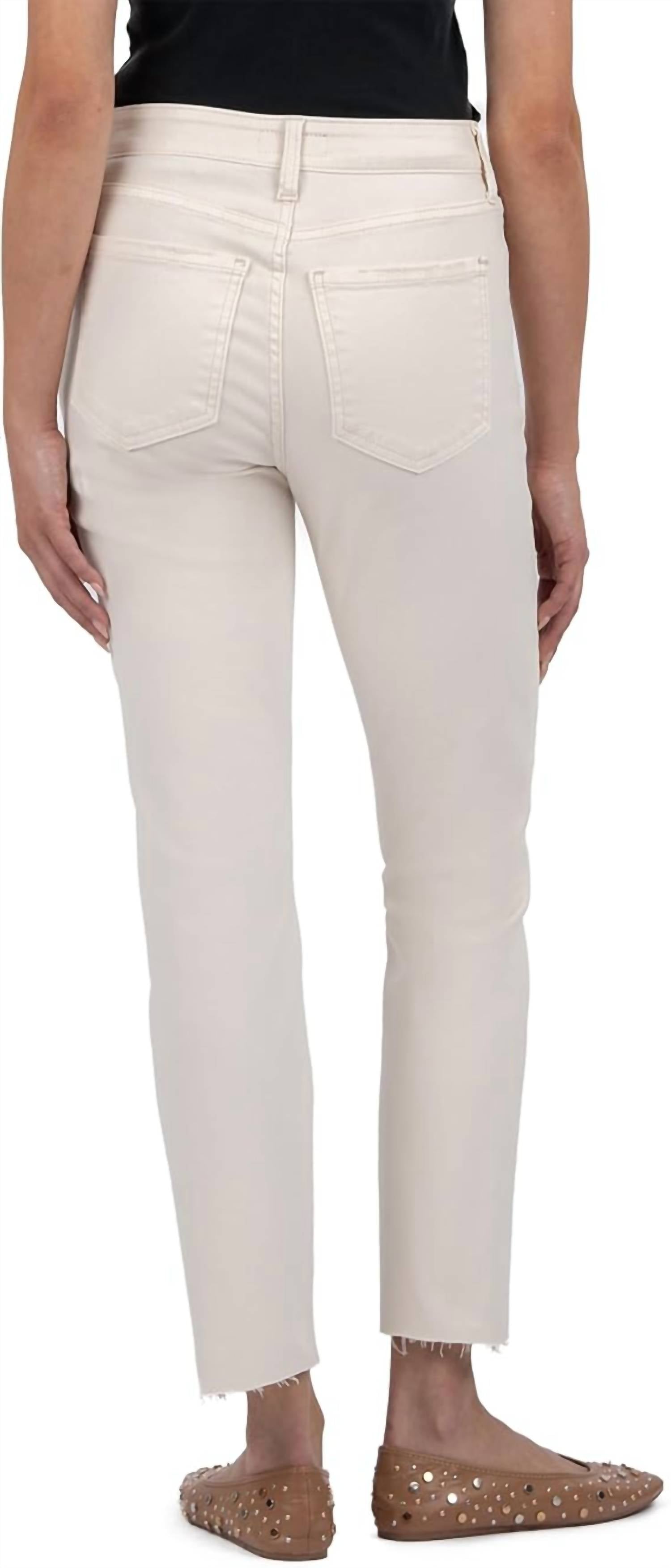 Kut From The Kloth - Reese High Rise Straight Leg Raw Hem Jean
