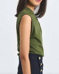 Derek Lam 10 Crosby - Nia Asymmetric Embellished Twist Tee