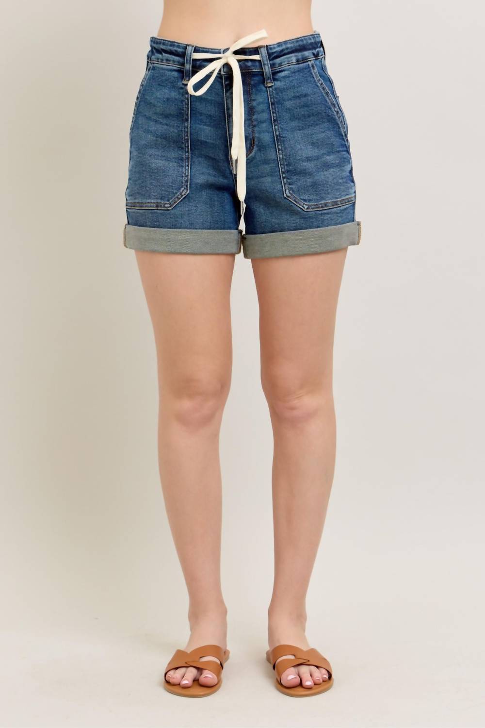 Judy Blue - High Waist Cuff Jogger Short
