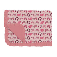 Kickee - Toddler Kid's Ruffle Blanket