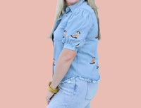 Layerz Clothing - Bailey Orange Boot Scootin' Bleachers Top