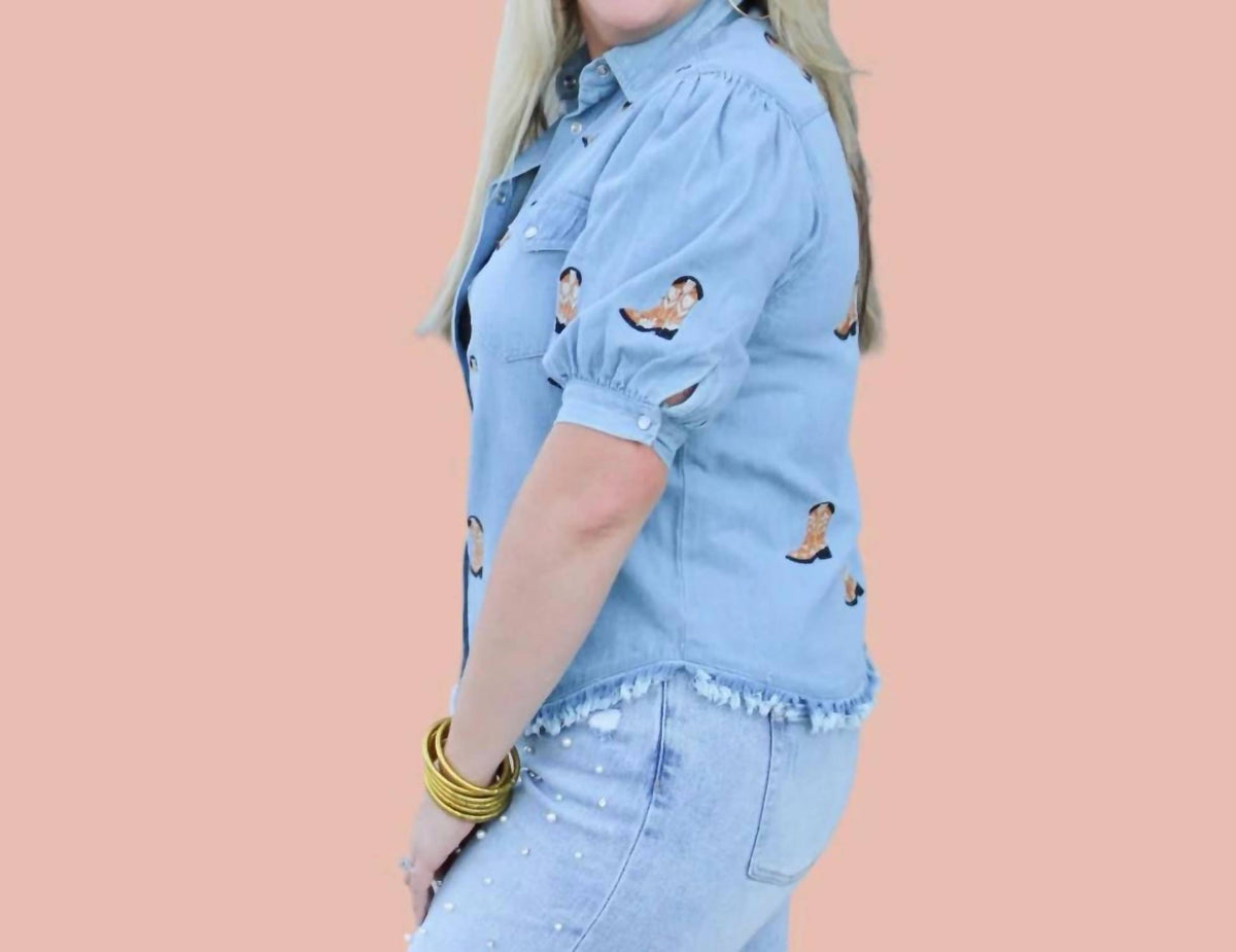 Layerz Clothing - Bailey Orange Boot Scootin' Bleachers Top