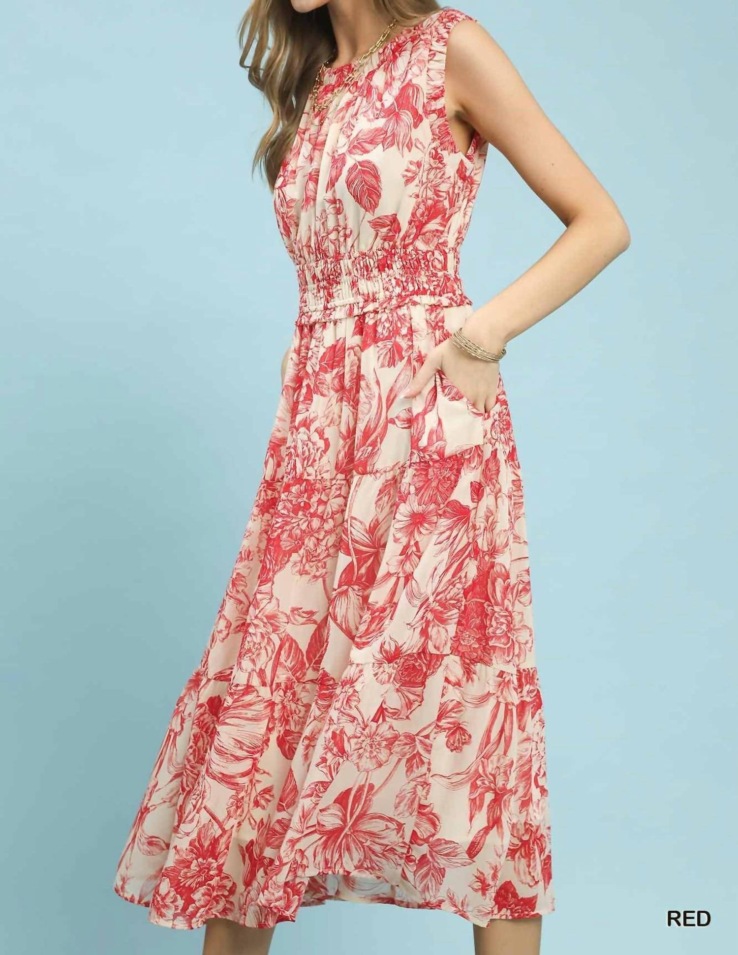 Umgee - Toile Print Midi Dress