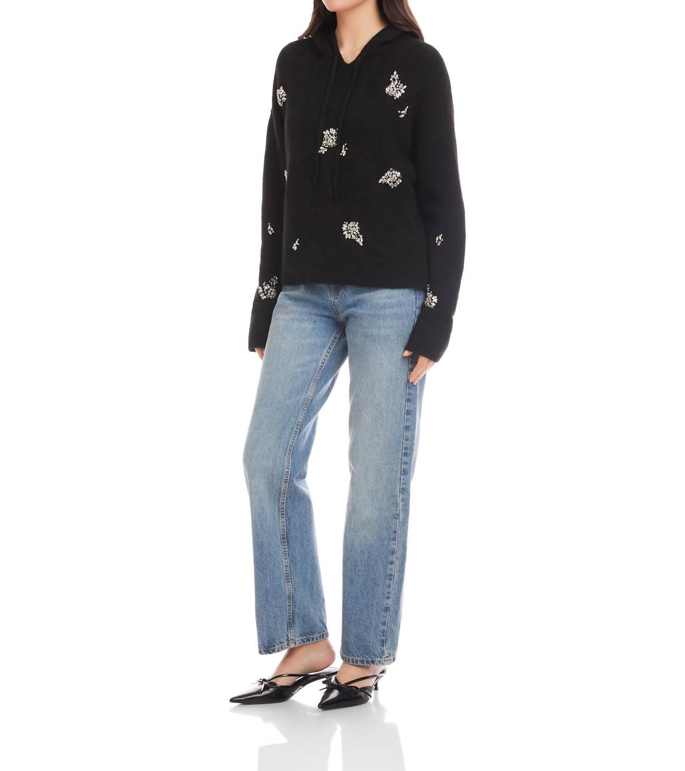 Fifteen Twenty - Krystal Embellished Hoodie