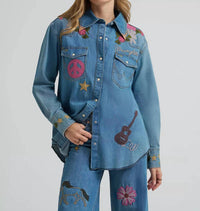 Wrangler - Embroidered Denim Shirt