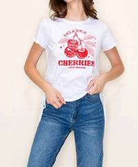 Tres Bien - Cherry Bomb Side Tie Top