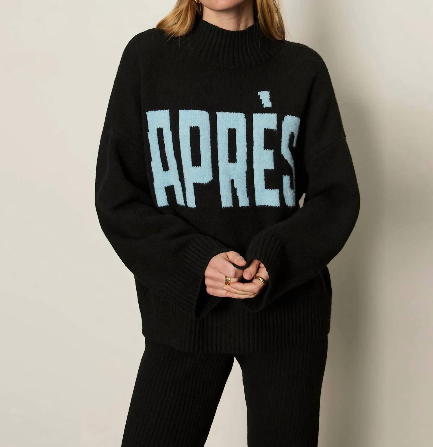 Sanctuary - Apres Intarsia Mock Neck Sweater