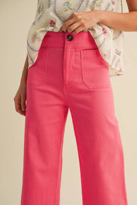&Merci - High Waist Cropped Wide Leg Pants