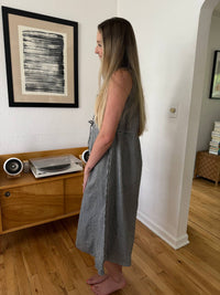 Things Between - Giselle Gingham Buttoned Tank Midi Dress