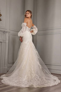 Abby Lane - Puff Sleeve Mermaid Bridal Gown
