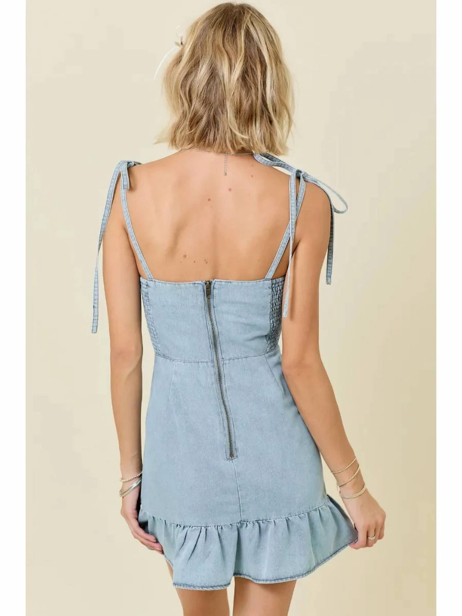 Day + Moon - For Keeps Denim Mini Dress