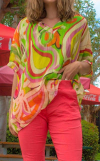 Gigi Moda - Lizane Swirl Print Blouse