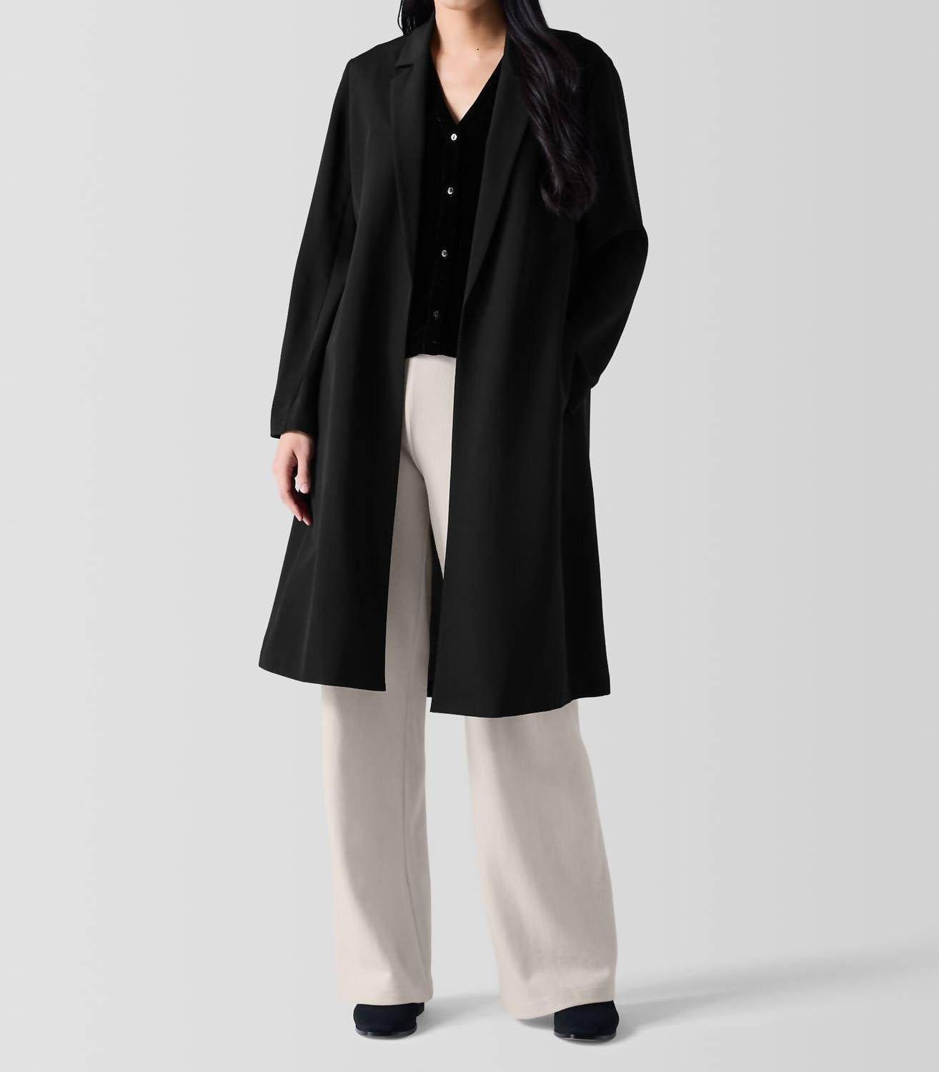 Eileen Fisher - Washable Flex Ponte Notch Collar Blazer