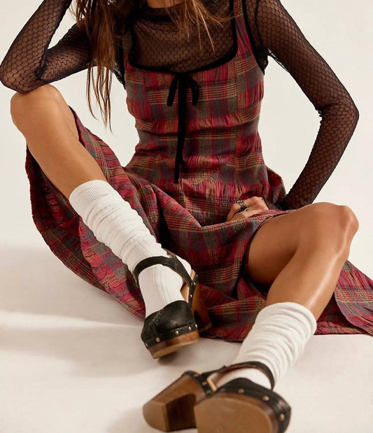 Free People - Freya Plaid Midi Dress