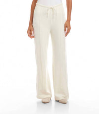 Karen Kane Drawstring Pintuck Sweatpants in cream - women's pants - alternate view