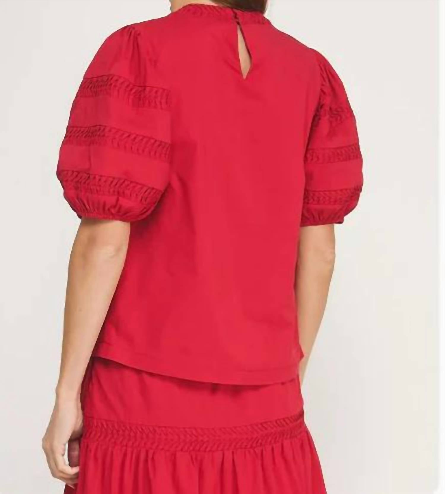 Strut & Bolt - Pintuck Sleeve Top
