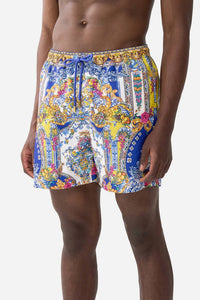 Camilla - Elastic Waist Mid Length Boardshorts