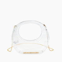 Like Dreams - Women's Moonlit Love Metallic Clear Clutch Bag