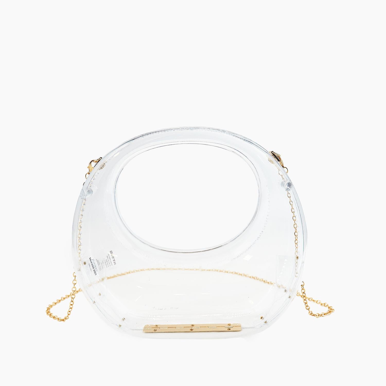 Like Dreams - Women's Moonlit Love Metallic Clear Clutch Bag
