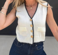 Mccolin - Button Front Statement Vest