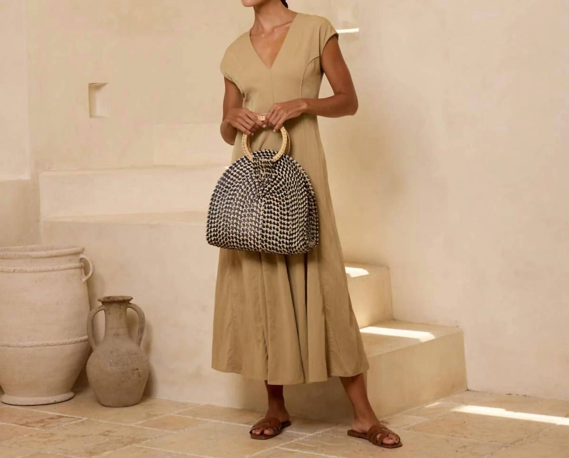 The Winding Road - Women's Palm Leaf Handbag