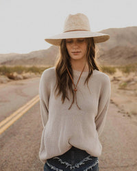 The Modern Cactus Co - Western Cowgirl Palm Leaf Hat With Chin Straps