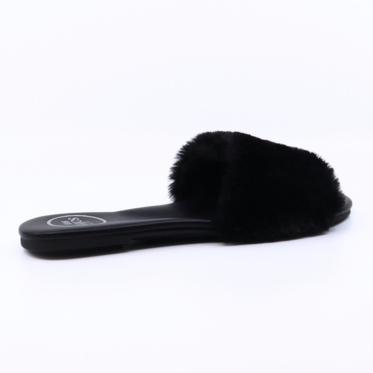 solei sea Women's Ziela Slippers in black - women's shoe - alternate view