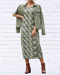Calypso - Jenneke Palm Leaf Shift Dress
