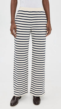 XIRENA Emmette Wide Leg Sweatpant in natural stripe - women's pants