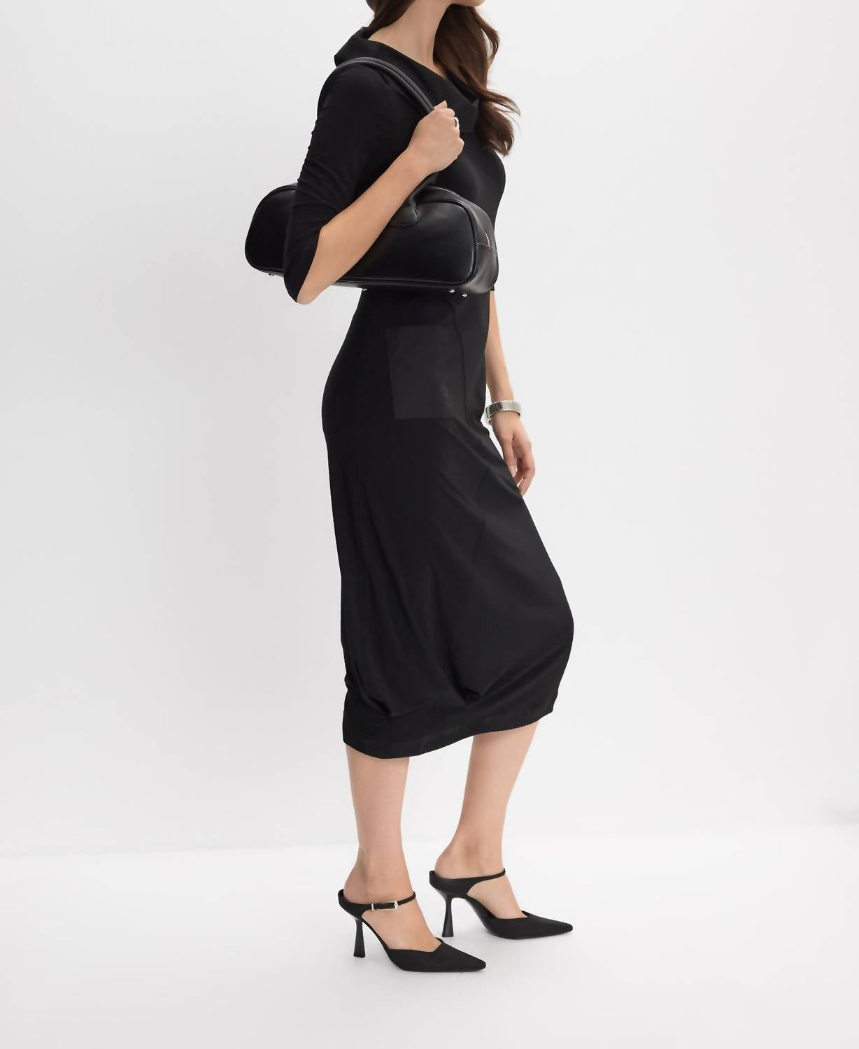 Joseph Ribkoff - Silky Knit 3/4 Sleeves Cocoon Dress